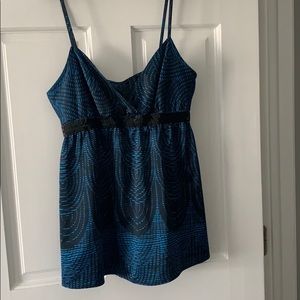 Express Silky Spaghetti Strap Top with sequin Detail